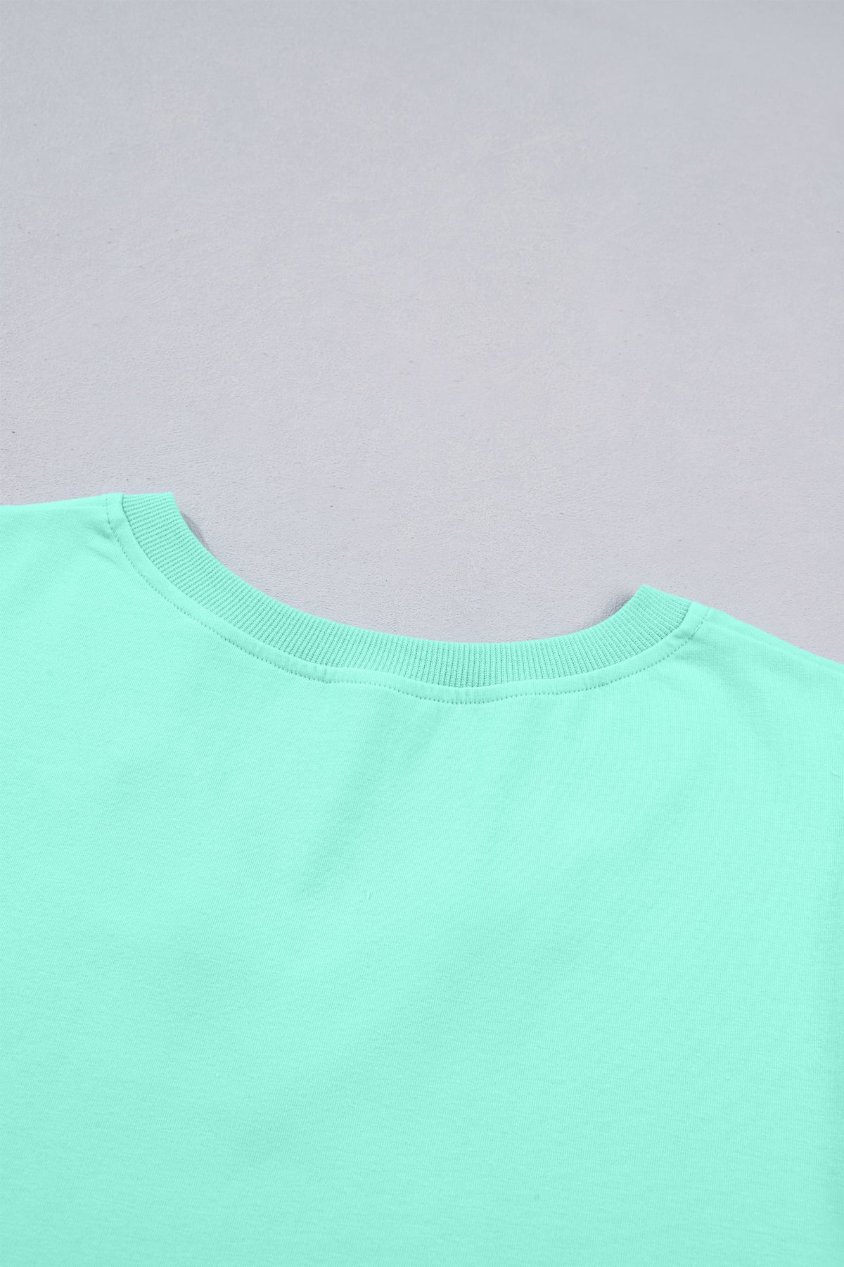 Solid Color V Neck Short Puff Sleeve Blouse