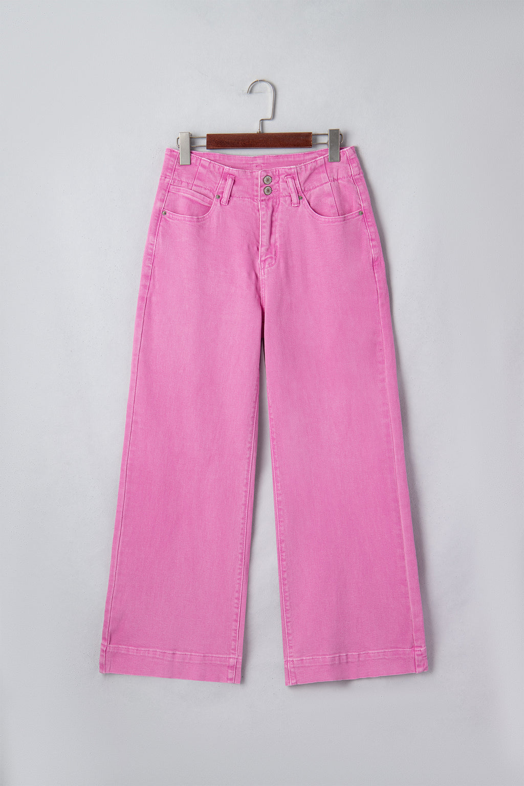 Black 2-Button High Waist Flare Jeans