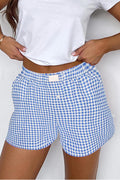 Gingham High Waist Shorts