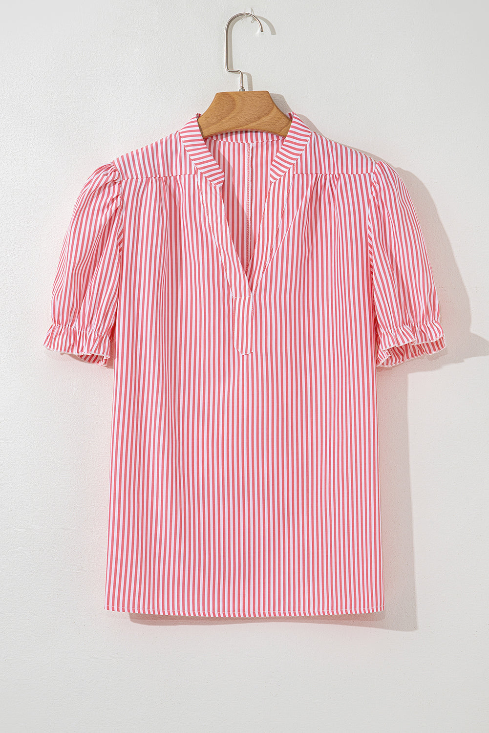 Lucy Stripe Puff Sleeve Blouse-0