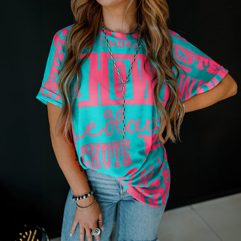 Dark Grey "Howdy Cowboy" Western Graphic Tee