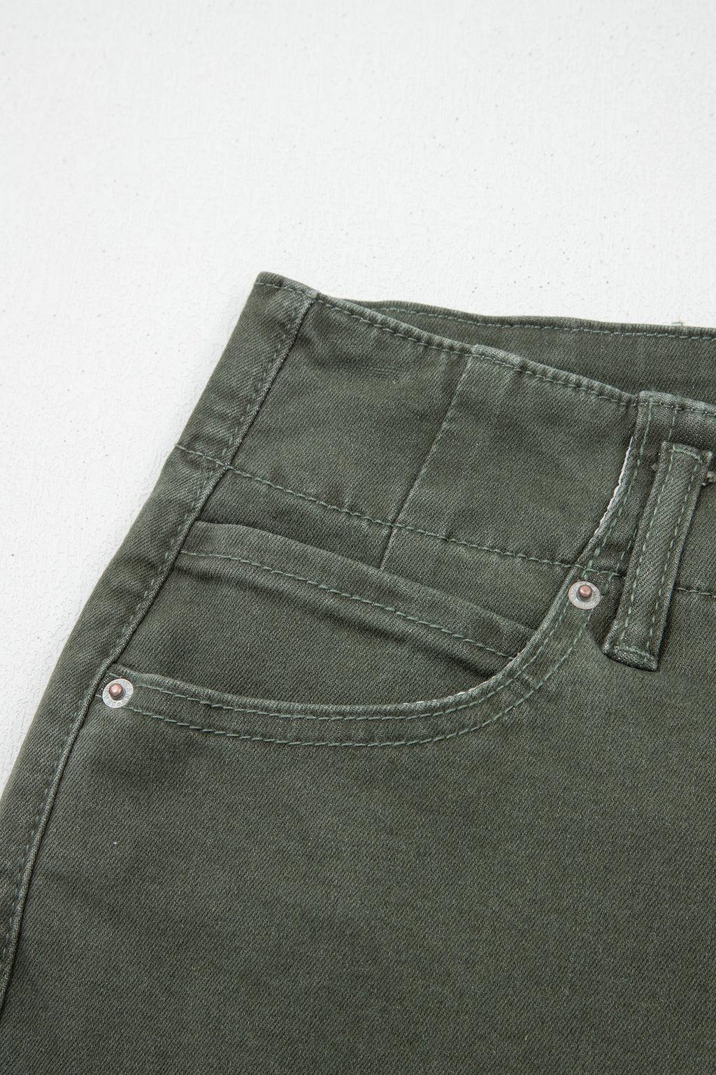 Black 2-Button High Waist Flare Jeans