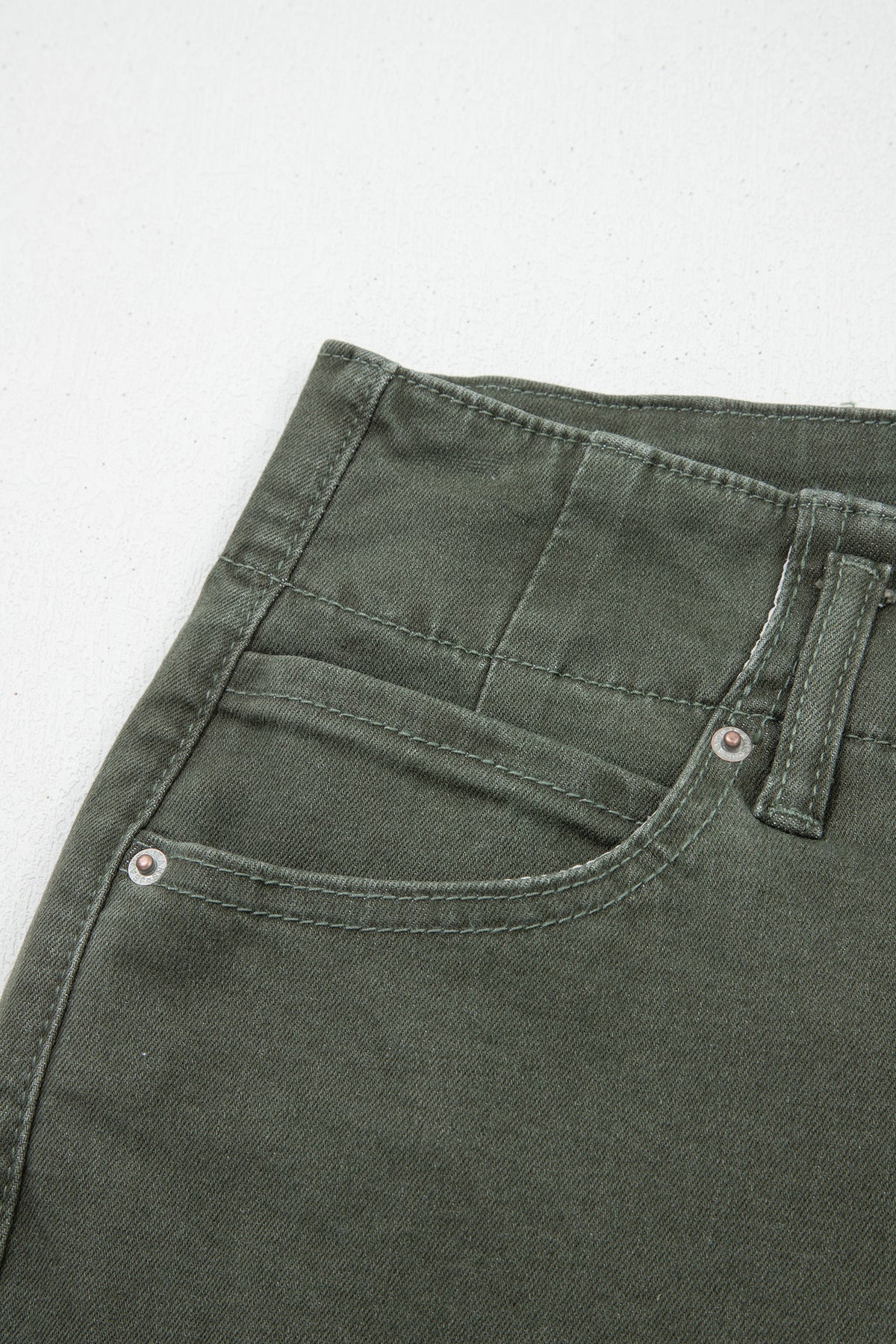 Black 2-Button High Waist Flare Jeans