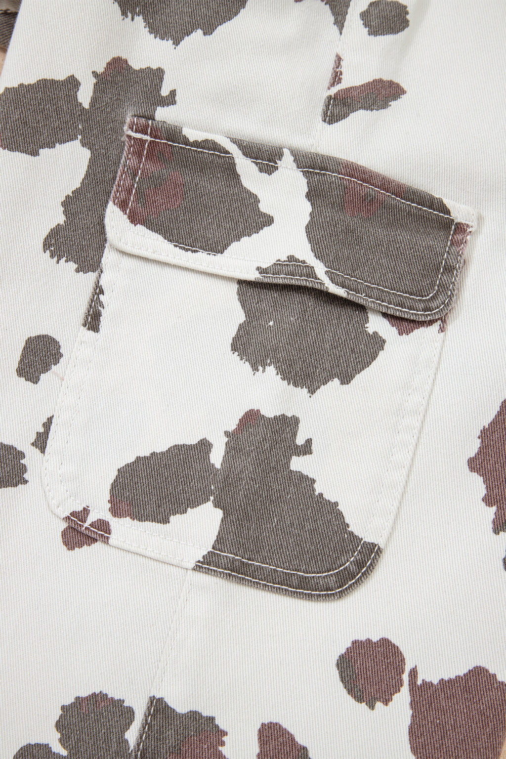 Brown Cow Print Multi-Pocket High Rise Jeans