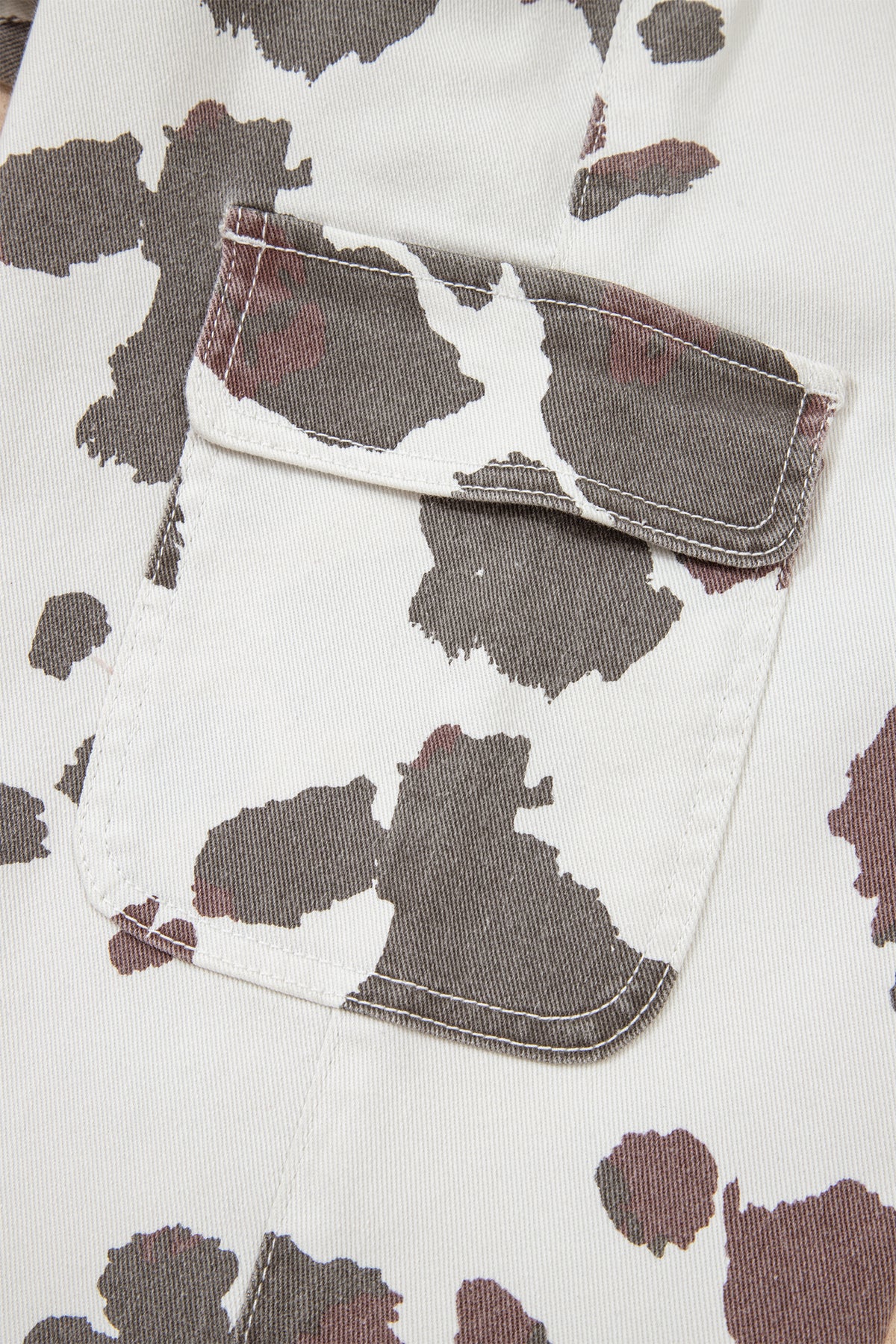Brown Cow Print Multi-Pocket High Rise Jeans