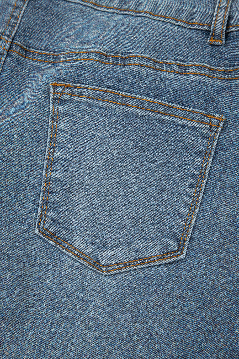 High Waist Piping Trim 2-Button Bootcut Jeans