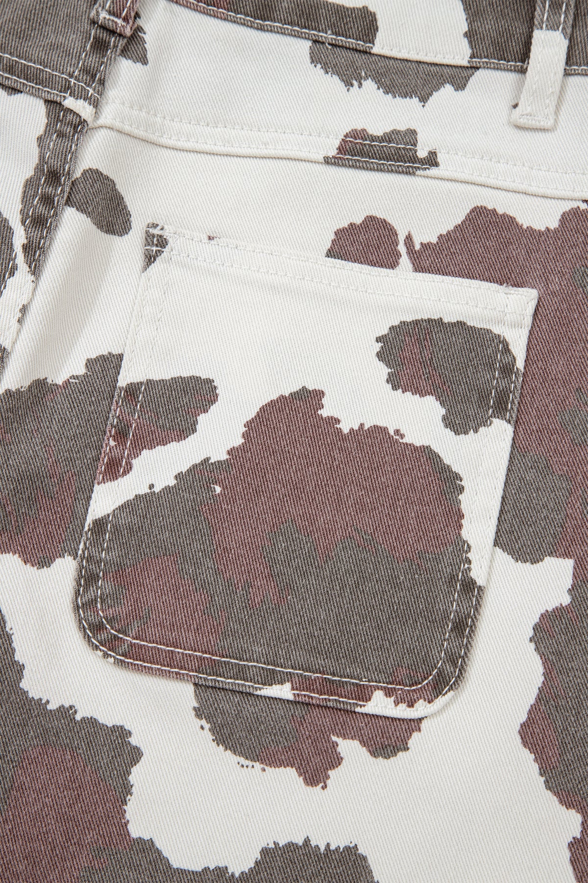 Brown Cow Print Multi-Pocket High Rise Jeans
