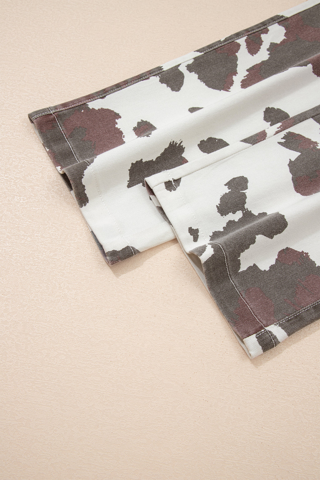 Brown Cow Print Multi-Pocket High Rise Jeans