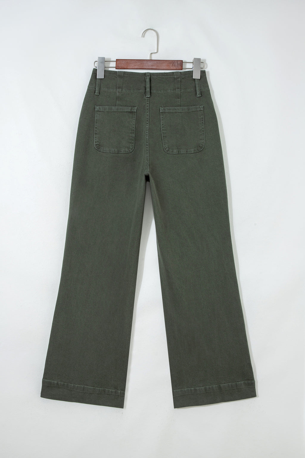 Black 2-Button High Waist Flare Jeans