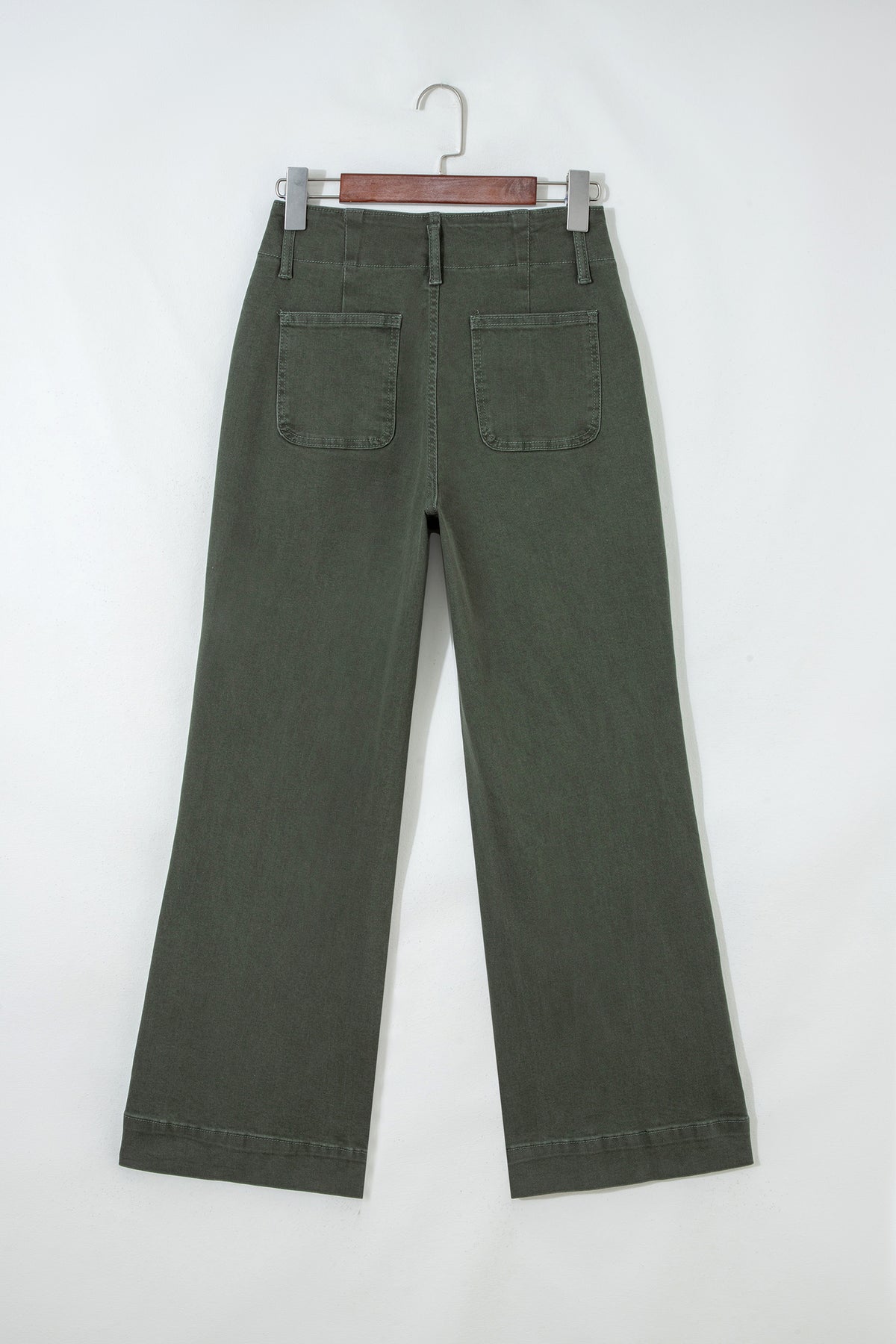 Black 2-Button High Waist Flare Jeans